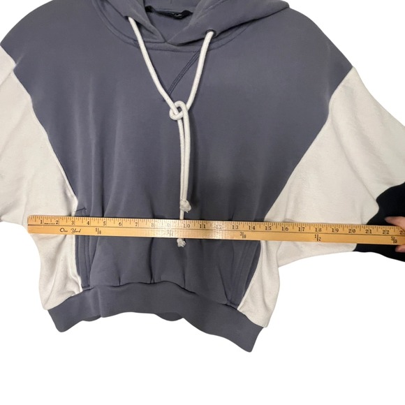 Abercrombie Fitch Colorblock Hoodie Cropped Sweatshirt Women S Streetwear Cozy - Picture 5 of 12